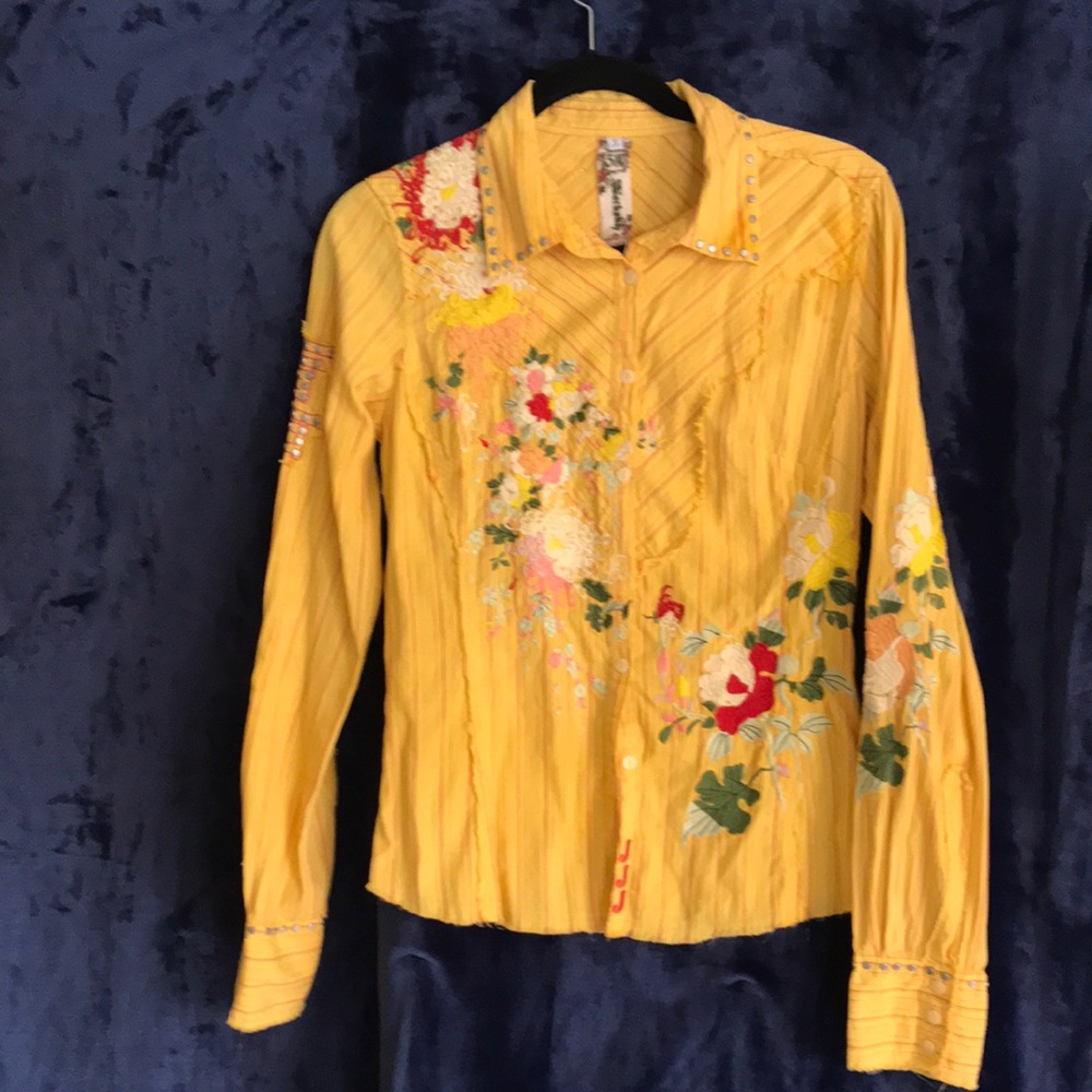 Johnny Was 3J workshop button down shirt